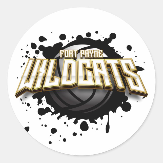 Stickers de volley-ball Fort Payne Wildcats (Devant)