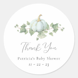 Stickers Décor Citrouille bleu Baby shower