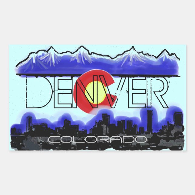 stickers décoratifs de la ligne d'horizon Denver C (Devant)