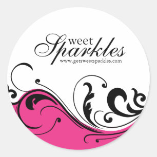 Stickers d'emballage de défilement élégant