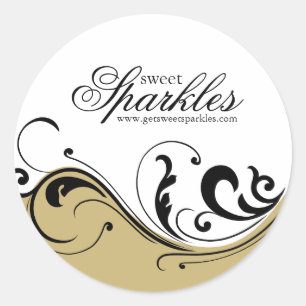 Stickers d'emballage élégant