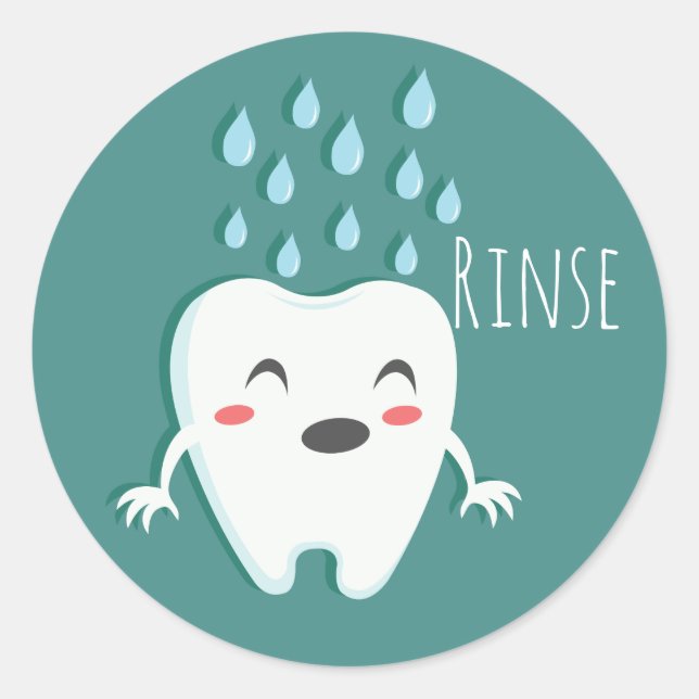 Stickers Dentiste de rinçage (feuille de 20) (Devant)