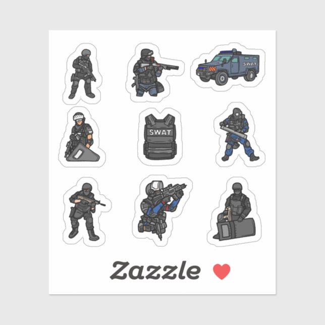 Stickers d'équipe S.W.A.T (Feuille)