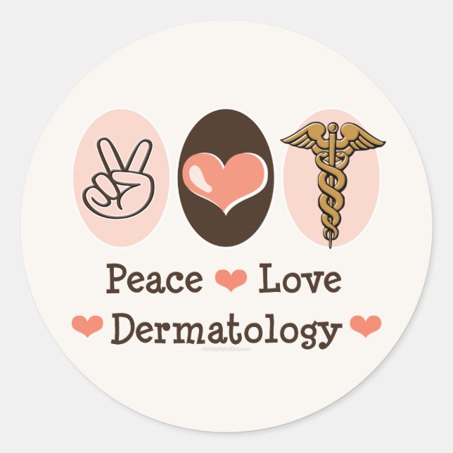 Stickers Dermatologie de Peace Love (Devant)