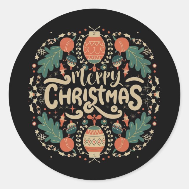 Stickers Détail de Noël jovial (Devant)