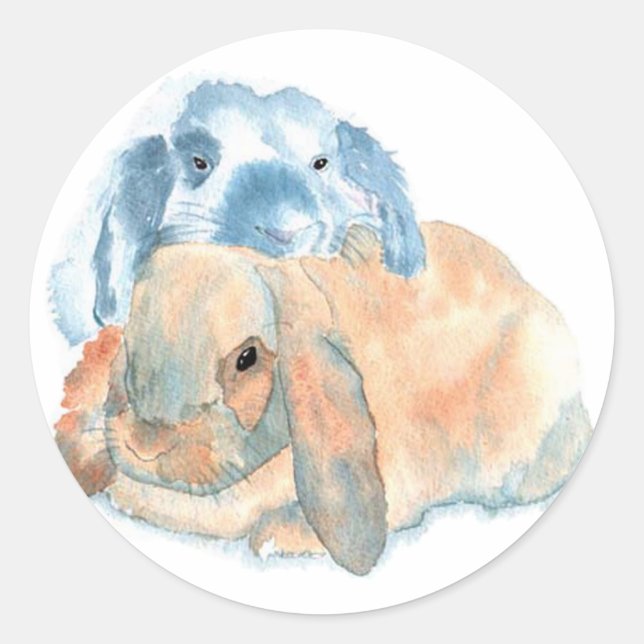 Stickers deux lapins (Devant)