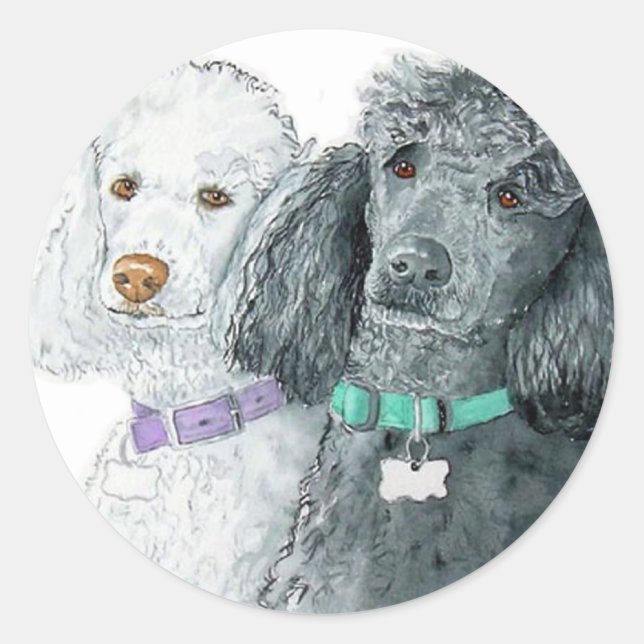 Stickers Deux Poodles (Devant)