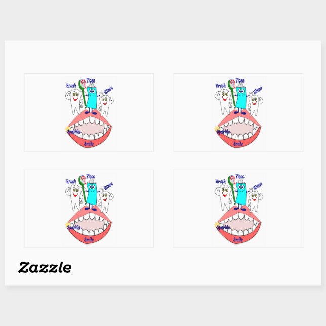 Stickers d'hygiène dentaire (Feuille)