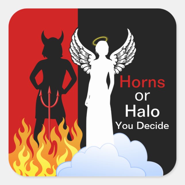 Stickers Diable Naughty ou Nice Angel (Devant)