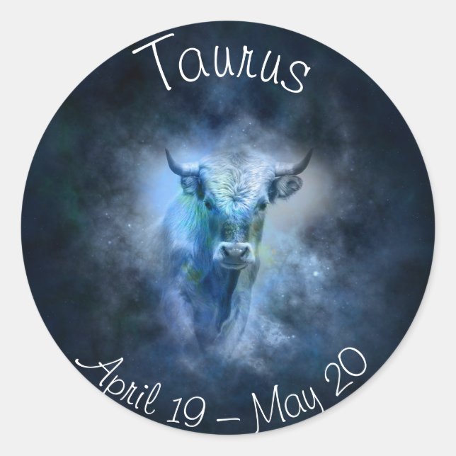 Stickers diactylographiés Taurus Horoscope Zodiac (Devant)