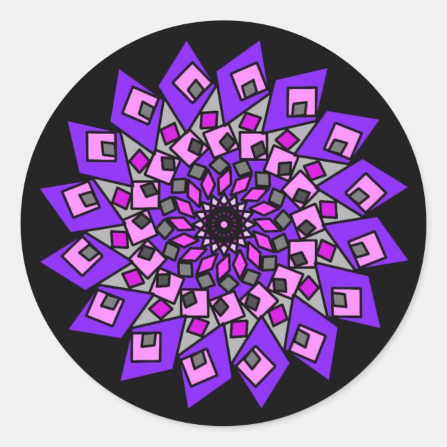 Stickers Diamant Cosmique Noir Violet (Devant)