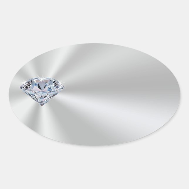 Stickers Diamant couleur argent personnalisable (Devant)