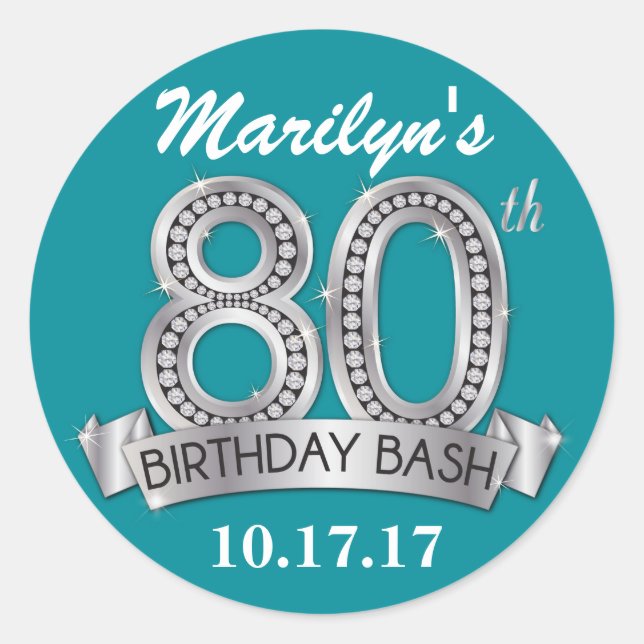 Stickers Diamond 80e anniversaire (Devant)