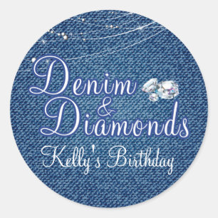 Stickers Diamonds et Denim Party