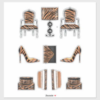Stickers d'impression de tigre haute mode