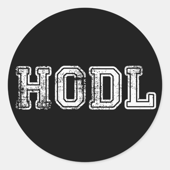 Stickers d'impression Hodl CryptoCurrency (Devant)