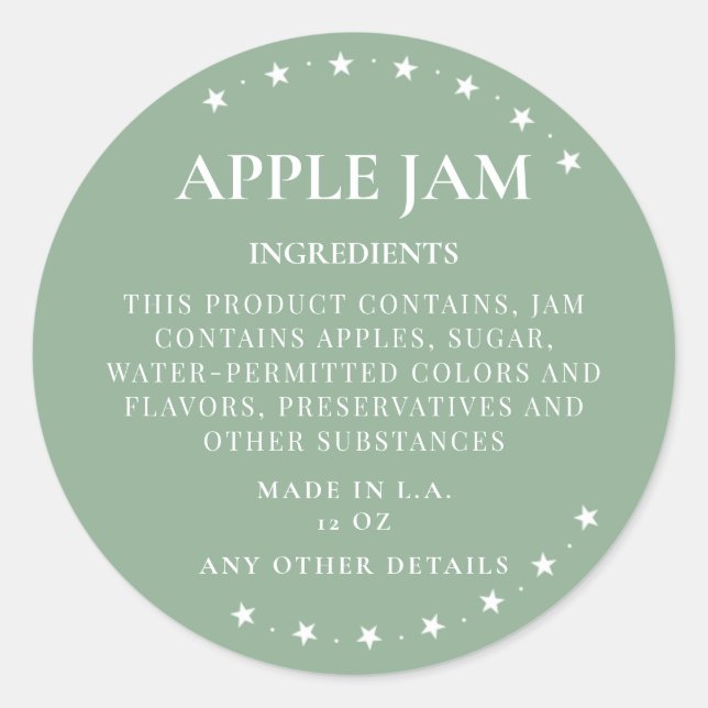 Stickers d'ingrédients Petite entreprise Ingrédien (Devant)