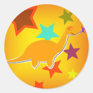 Stickers Dinosaures Étoiles Couleur