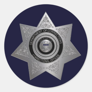 Stickers d'insigne de l'agent correctionnel