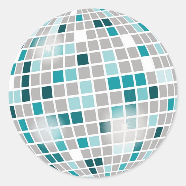 Stickers Disco Ball les années 70 Thématique Anniv (Devant)
