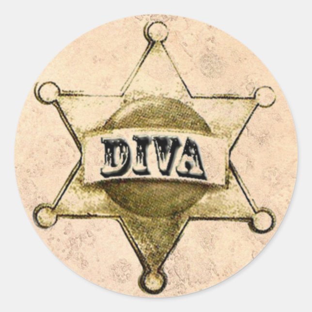 Stickers DIVA Sheriff Badge (Devant)