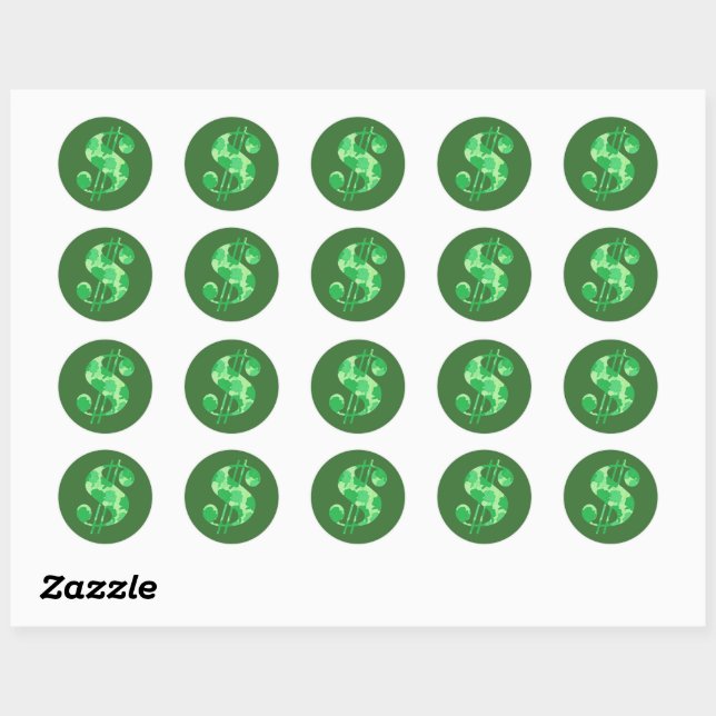 Stickers Dollar Shamrock Vert (Feuille)