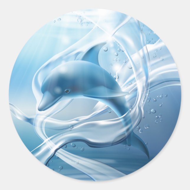 stickers Dolphin bleu (Devant)