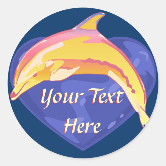 Stickers Dolphin colorés (Devant)