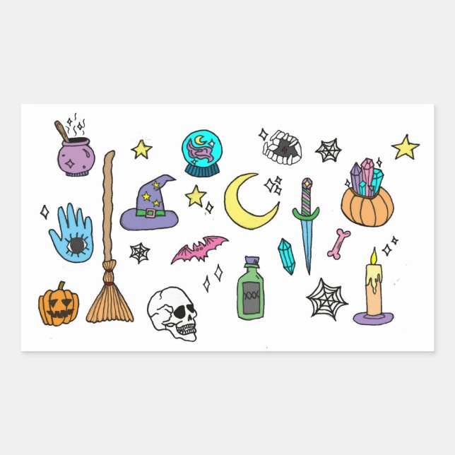 Stickers Doodle Éffrayant Halloween (Devant)
