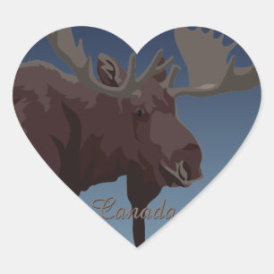 Stickers d'orignaux Custom Canada Stickers d'orign