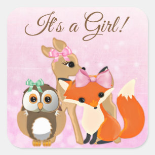 Stickers Douche pour bébé à thème Woodland