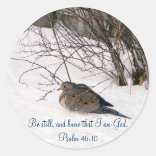 Stickers Dove in the Snow Scripture