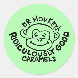 Stickers Dr Monkey Round