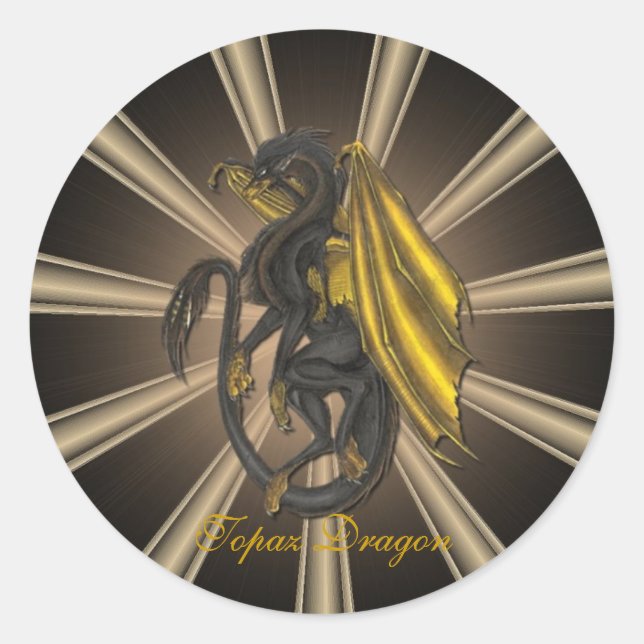 Stickers Dragon Topaz Or (Devant)