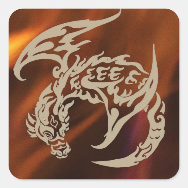 Stickers Dragon Volant Fires of Life (Devant)