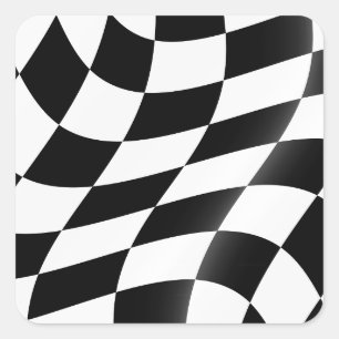 Stickers Drapeau À damiers Noir Et Blanc