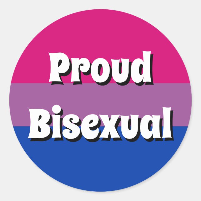 Stickers Drapeau Bisexuel Fiers (Devant)