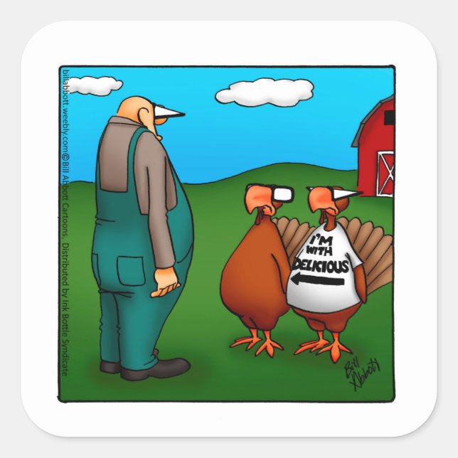 Stickers Drôle Thanksgiving "I'm With Delicious" (Devant)