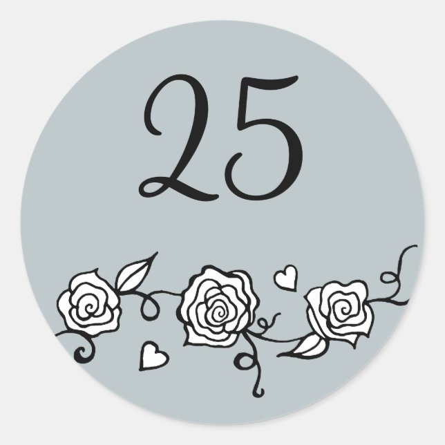Stickers du 25e anniversaire du Mariage (Devant)