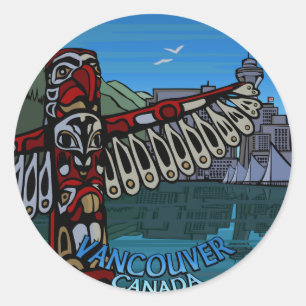 Stickers du Canada de Vancouver Totem Poteau