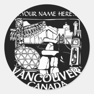 Stickers du Canada de Vancouver Totem Poteau