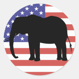 Stickers du drapeau des éléphants républicains