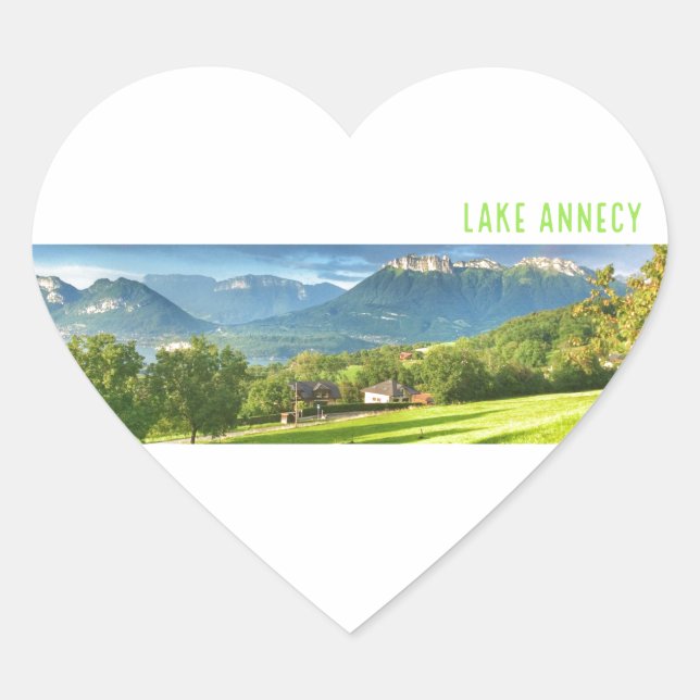 Stickers du lac d'Annecy (coeur) (Devant)