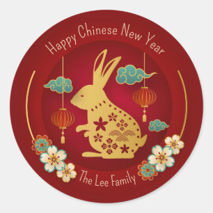 Stickers du Nouvel An chinois (Année du lapin)
