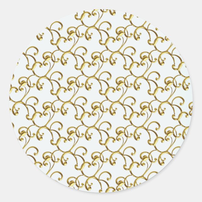Stickers Elegant Gold Swirl (Devant)