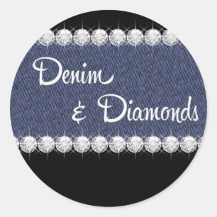 Stickers élégants de Denim et de Diamonds