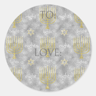 Stickers élégants Hanoukka (1 1/2"/3")