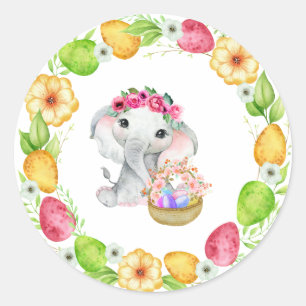 Stickers éléphants de Pâques