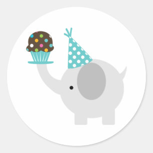 Stickers éléphants et cupcake