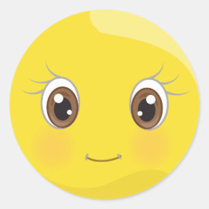 Stickers Emoji Cute Avec Eyelashes